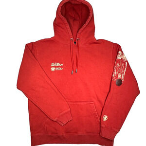 The Tubbo Moment‎ Hoodie Mens Sz L Red Pullover Ukulele Guitar Tubboat Bee Folk